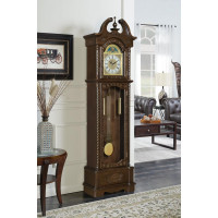 Coaster Furniture 900721 Grandfather Clock with Chime Golden Brown